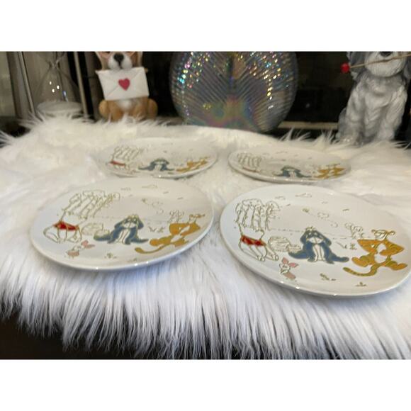 Disney Winnie The Pooh Decorative Plate Set x4 New Piglet and Friends - Picture 3 of 9